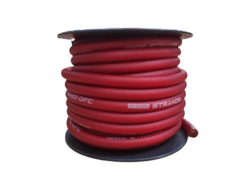 FULL TILT 4 GAUGE RED 50' TINNED OFC OXYGEN FREE COPPER POWER/GROUND CABLE/WIRE