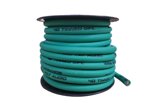 FULL TILT 4 GAUGE TEAL 50' TINNED OFC OXYGEN FREE COPPER POWER/GROUND CABLE/WIRE