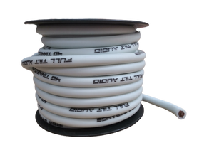 FULL TILT 4 GAUGE WHITE 50' TINNED OFC OXYGEN FREE COPPER POWER/GROUND CABLE/WIRE