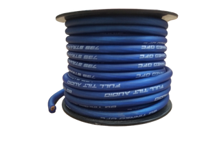 FULL TILT 8 GAUGE BLUE 50' TINNED OFC OXYGEN FREE COPPER POWER/GROUND CABLE/WIRE