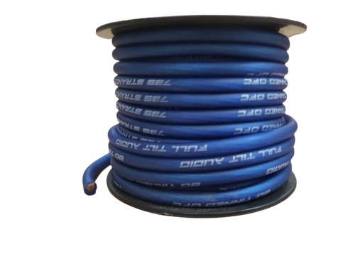 FULL TILT 8 GAUGE BLUE 50' TINNED OFC OXYGEN FREE COPPER POWER/GROUND CABLE/WIRE