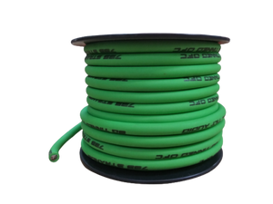 FULL TILT 8 GAUGE LIME GREEN 50' TINNED OFC OXYGEN FREE COPPER POWER/GROUND CABLE/WIRE