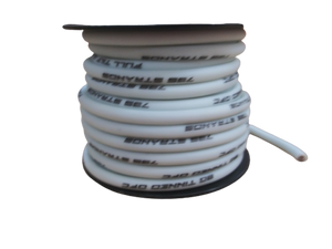 FULL TILT 8 GAUGE WHITE 50' TINNED OFC OXYGEN FREE COPPER POWER/GROUND CABLE/WIRE