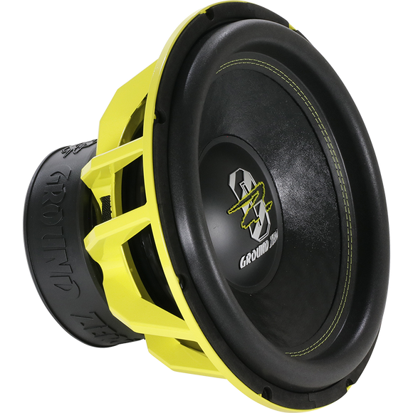 Yellow color Ground Zero GZHW 38XSPL D2 15 inch subwoofer