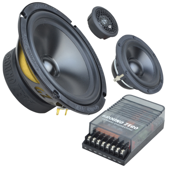 Ground Zero GZRC 165.3SQ 165 mm / 6.5″ 3-way SQ component speaker system