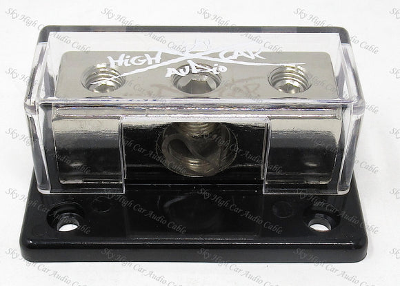 Sky High Car Audio (1) 1/0 to (2) 4ga Distribution Block Small