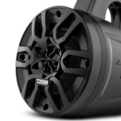 DS18 MP4TP.4A 4 x HYDRO 4" Wakeboard Tower Speakers 600 Watts Black with Amplifier and Bluetooth Remote Control BTRC-R