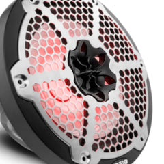 DS18 HYDRO NXL-8M/BK 8" 2-Way Marine Water Resistant Speakers with Integrated RGB LED Lights 375 Watts Black
