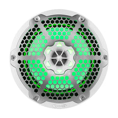 DS18 HYDRO NXL-8M/WH 8" 2-Way Marine Water Resistant Speakers with Integrated RGB LED Lights 375 Watts - White