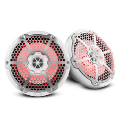 DS18 HYDRO NXL-8M/WH 8" 2-Way Marine Water Resistant Speakers with Integrated RGB LED Lights 375 Watts - White