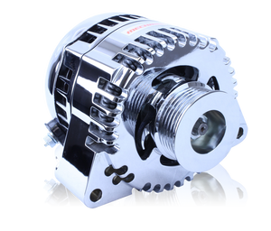 S Series Billet 240 AMP Racing Alternator For C5/C6 Corvette - One Wire, Self Exciting - Chrome Finish