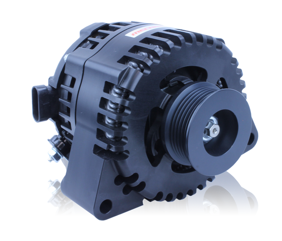 S Series Billet 170 AMP Racing Alternator For C6 Corvette - Black Anodized