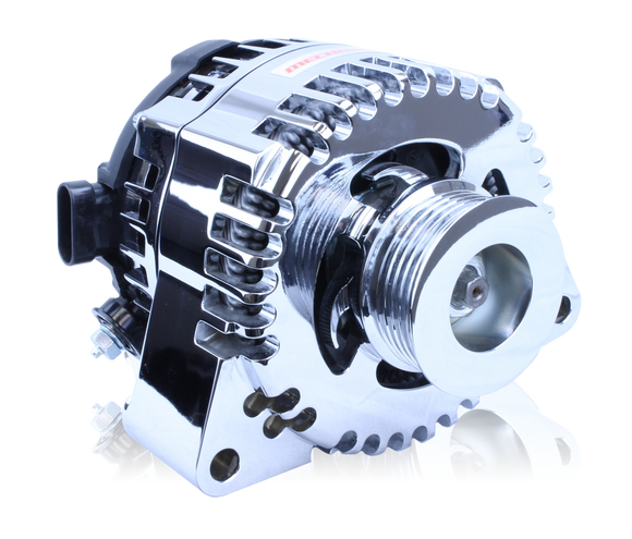S Series Billet 170 AMP Racing Alternator For C6 Corvette - Chrome Finish
