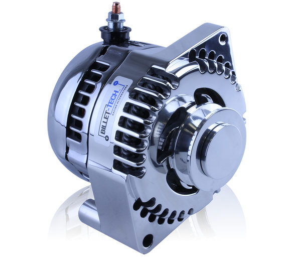 Billet 240 Amp Alternator for early Ford - 1 wire - Polished