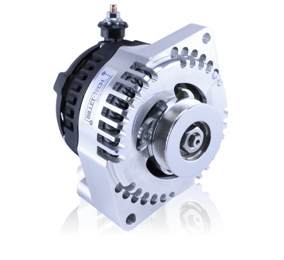 Billet 240 Amp alternator for early Ford - 1 wire - machined finish