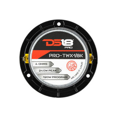 DS18 PRO-TWX1/BK – 1” PRO Aluminum Super Bullet Tweeter VC – 240 Watts with Capacitor Crossover (Pair)