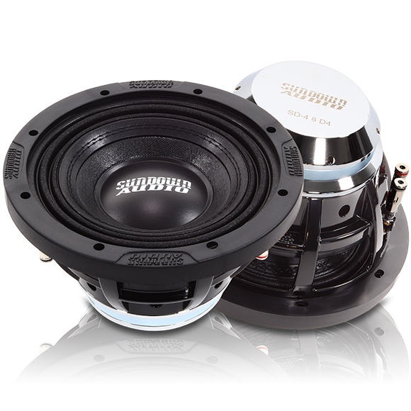 Sundown Audio SD-4 8 inch Dual 4 ohm Neo Shallow Mount Subwoofer SD4 Series(400 watts)