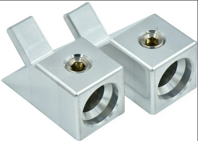 (CLEARANCE) Jims Machineworx ANGLED 1/0 to 1/0 Gauge Amplifier Inputs Pair