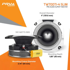 PRV Audio TW700Ti-4 SLIM (PAIR) PRO AUDIO SUPER TWEETER