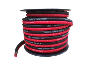 FULL TILT 8 GAUGE RED/BLACK 50' TINNED OFC OXYGEN FREE COPPER SPEAKER WIRE