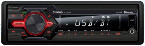 Clarion FZ309 Single-DIN Multimedia Receiver USB, AUX, Bluetooth