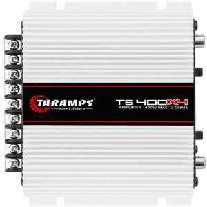TARAMPS TS 400X4 4 CHANNELS 400 WATTS RMS CAR AUDIO AMPLIFIER 2 OHMS