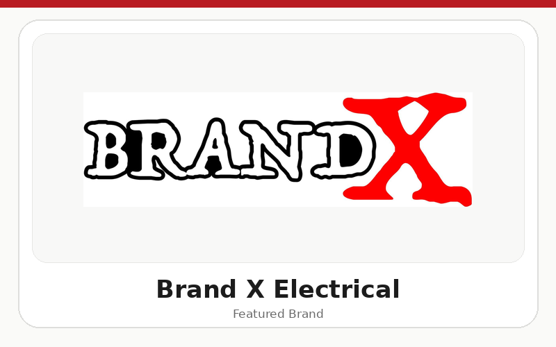Brand X Electrical logo — shop Brand X Electrical at Droppin HZ