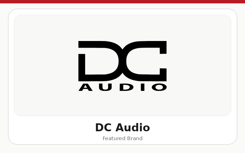 DC Audio logo — shop DC Audio at Droppin HZ