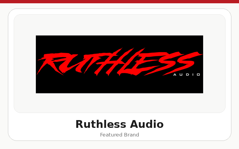 Ruthless Audio logo — shop Ruthless Audio at Droppin HZ